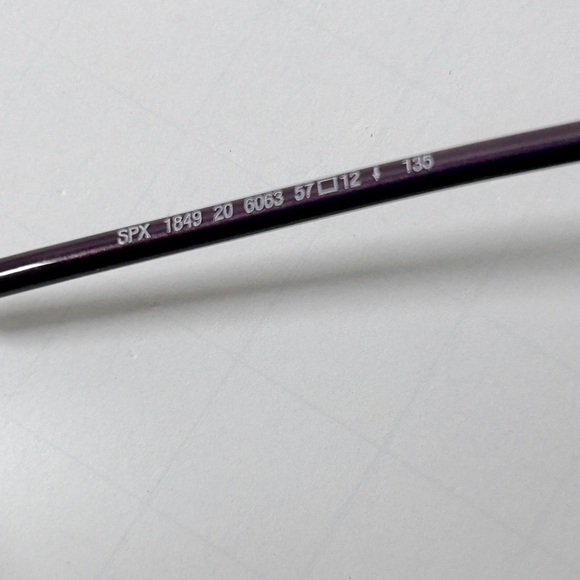 Silhouette SPX 1849 crystal purple gold vintage eyeglasses frames  55 12 135 - Picture 5 of 7